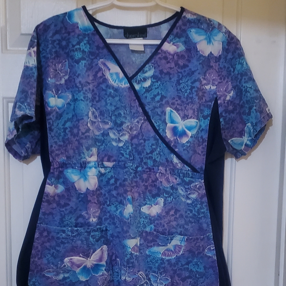 COPY - Cherokee Butterfly Scrub Top
